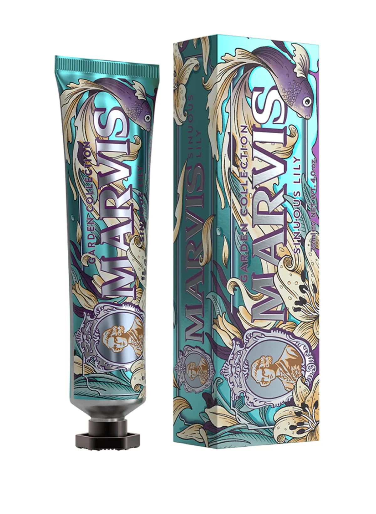 خمیر دندان مارویس MARVIS مدل سینوس لیلی SINUOS LILY سری گاردن حجم75ml اصل ایتالیا — تصویر ۶