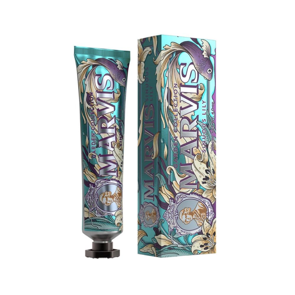 خمیر دندان مارویس MARVIS مدل سینوس لیلی SINUOS LILY سری گاردن حجم75ml اصل ایتالیا — تصویر ۷