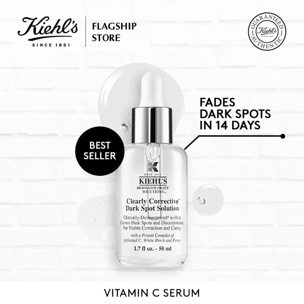 سرم ضد لک، روشن کننده و شفاف کننده قوی کیلز Kiehl’s حجم 30 میل | حذف لک و روشن کننده و جوانساز — تصویر ۴