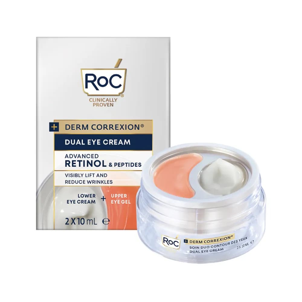 کرم دور چشم رتینول ضد چروک و لیفت راک Roc دوگانه لیفت کننده، صاف کننده و کاهش تیرگی DERM CORREXION® Dual اصل آمریکا