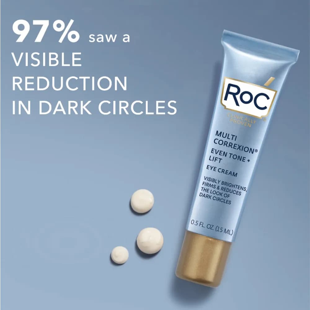 کرم دور چشم لیفتینگ و تیرگی راک Roc ضد تیرگی و لیفت قوی MULTI CORREXION® Even Tone + Lift Eye Cream اصل آمریکا — تصویر ۳