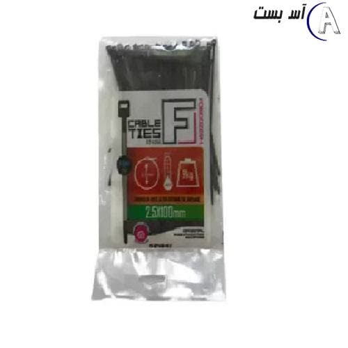 بست کمربندی فروزش سایز 2.5×100 میلیمتر مشکی — تصویر ۳