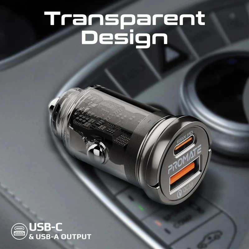 شارژر فندکی 65 وات پرومیت مدل TRANSDRIVE-65W — تصویر ۱۲