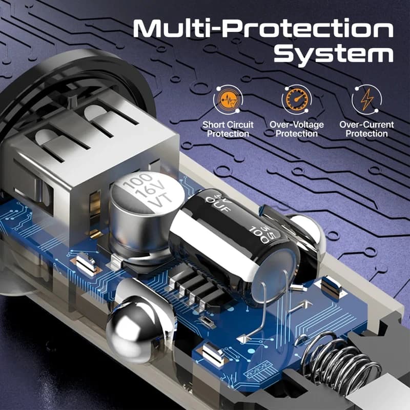 شارژر فندکی 65 وات پرومیت مدل TRANSDRIVE-65W — تصویر ۸