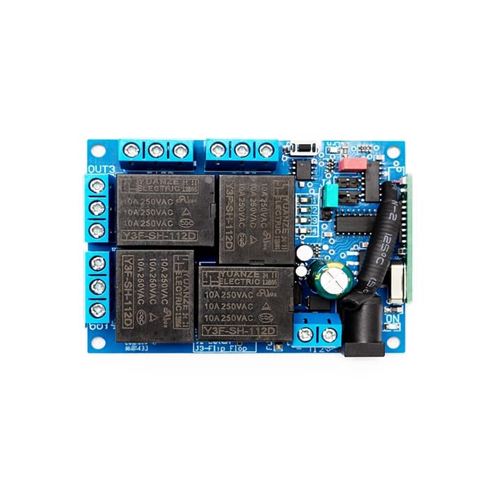 ماژول رله گیرنده ریموت 4 کانال 12 ولت فرکانس 433MHz کد لرنینگ — تصویر ۵