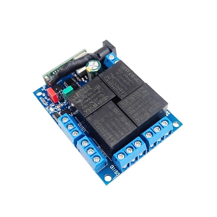 ماژول رله گیرنده ریموت 4 کانال 12 ولت فرکانس 433MHz کد لرنینگ — تصویر ۲