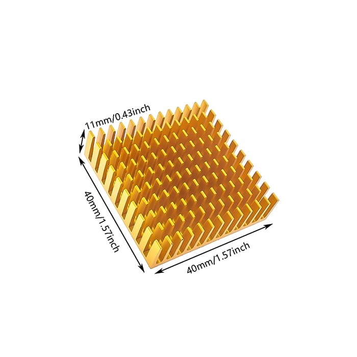 هیت سینک آلومینیومی 4×4 سانتی‌متر رنگ مشکی — تصویر ۳