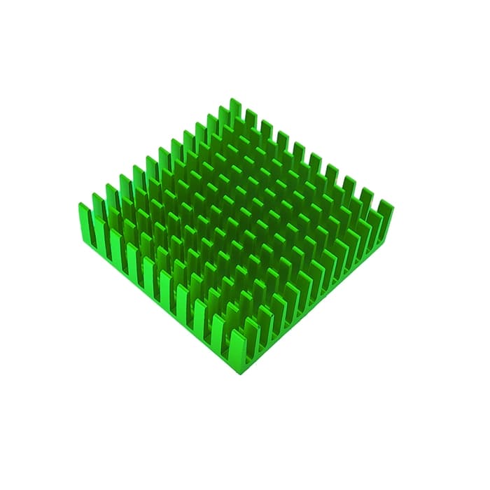 هیت سینک آلومینیومی 4×4 سانتی‌متر رنگ سبز