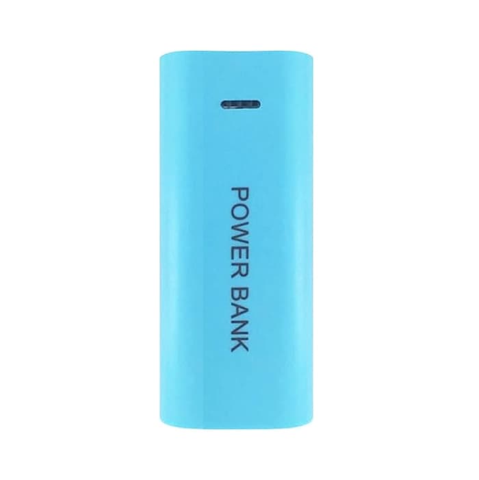 قاب پاوربانک 2 باتری 18650 با خروجی USB 5V 1A و چراغ‌قوه LED رنگ آبی — تصویر ۵