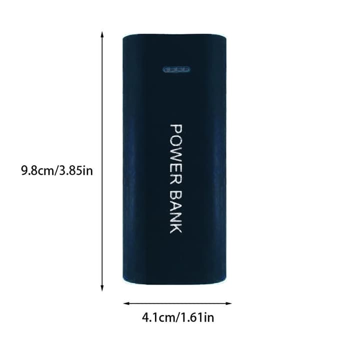 قاب پاوربانک 2 باتری 18650 با خروجی USB 5V 1A و چراغ‌قوه LED رنگ صورتی — تصویر ۴