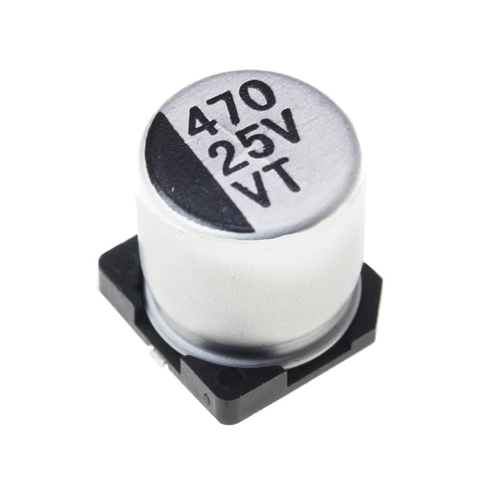 خازن الکترولیت SMD ظرفیت 470uF 25V 10×10.5mm