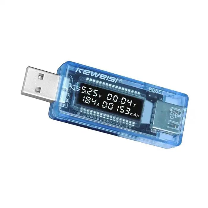 تستر USB نمایشگر ولتاژ و جریان و ظرفیت شارژ Keweisi KWS-V20 USB — تصویر ۵