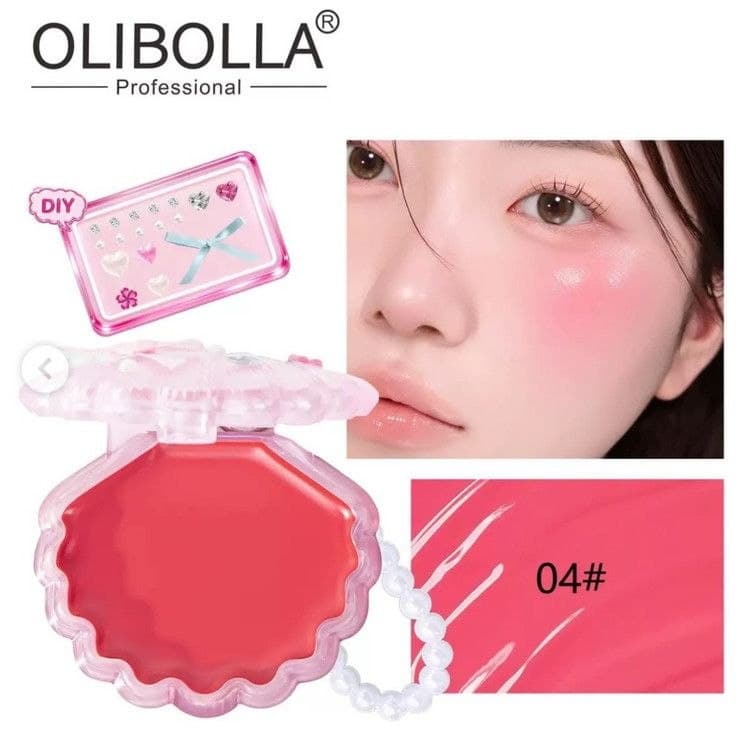 رژگونه صدفی دوپ فلاورنوز olibilla رژگونه بافت کرمی صدفی — تصویر ۷