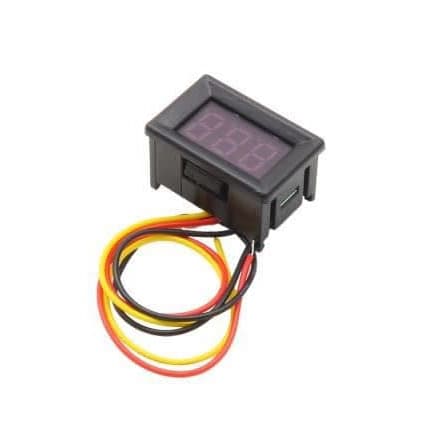 ماژول ولت متر کوچک DC پنلی 0 تا 100 ولت 0.36 اینچ قاب دار سبز — تصویر ۲