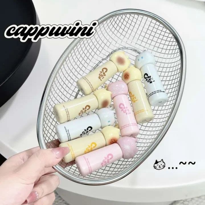 رژلب خیس پیشی cappuvini رژلب طرح گربه ملوس کره ای — تصویر ۸