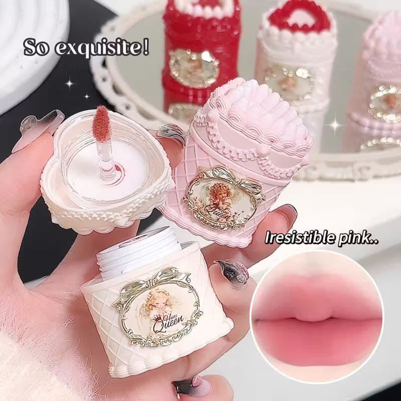 رژلب کیک توت فرنگی دوپ فلاور نوز hues queen رژ مخملی کیکی — تصویر ۲