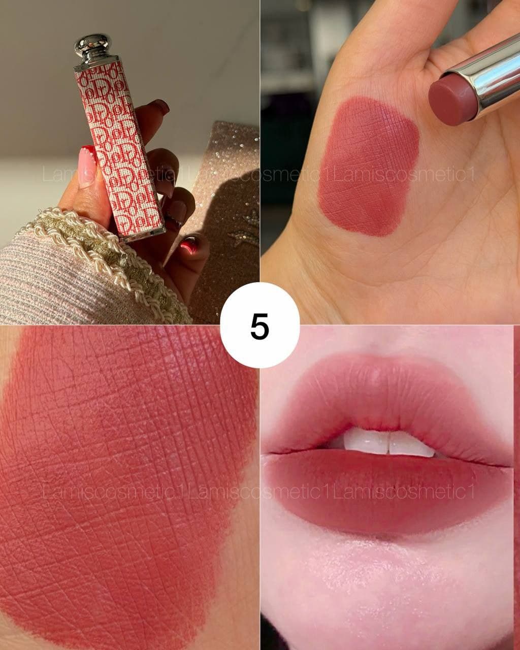 رژلب دوپ دیور drohoo رژلب رنگ بندی قهوه ای و گوشتی طرح dior پاییزی — تصویر ۸