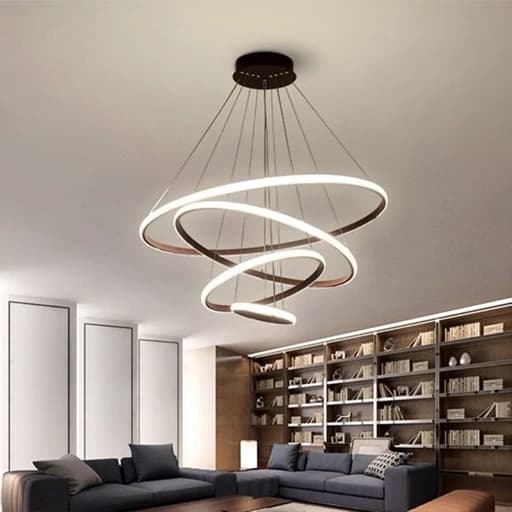 لوستر مدرن حلقه ای4 طبقه ای 30*50*70*90 کد0080 — تصویر ۱۲