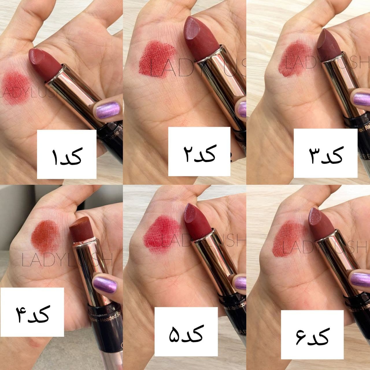 رژلب جامد رنگبندی پاییزی زرشکی و قرمز gege bear رژلب برق لب دوطرفه کره ای — تصویر ۱۰