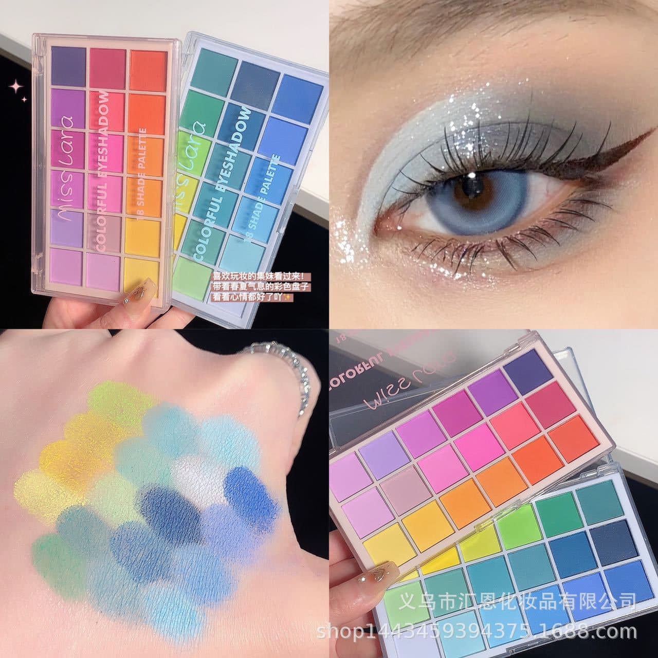 پالت سایه تابستونی 18 رنگ رنگبندی شاد دخترونه رنگی MissLara — تصویر ۹