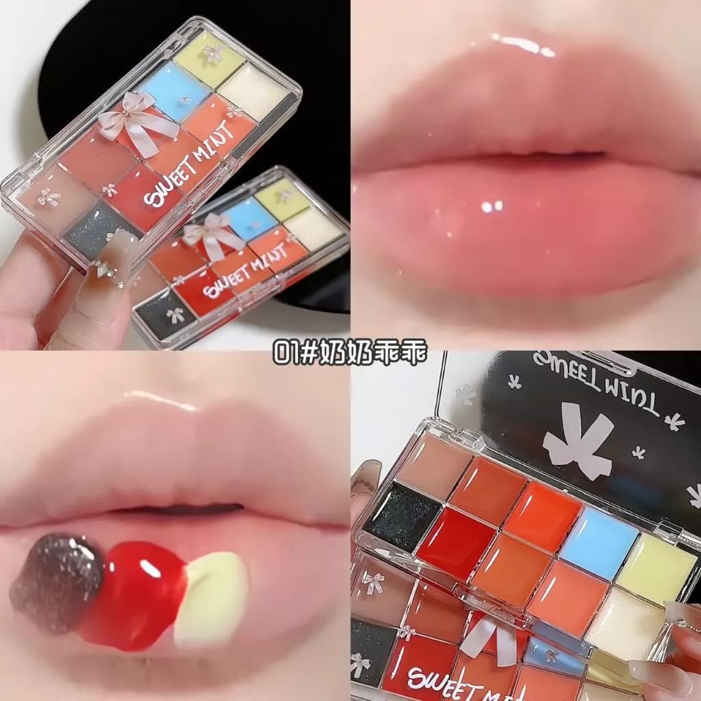 پالت لیپ گلاس ترکیبی sweet mint — تصویر ۶