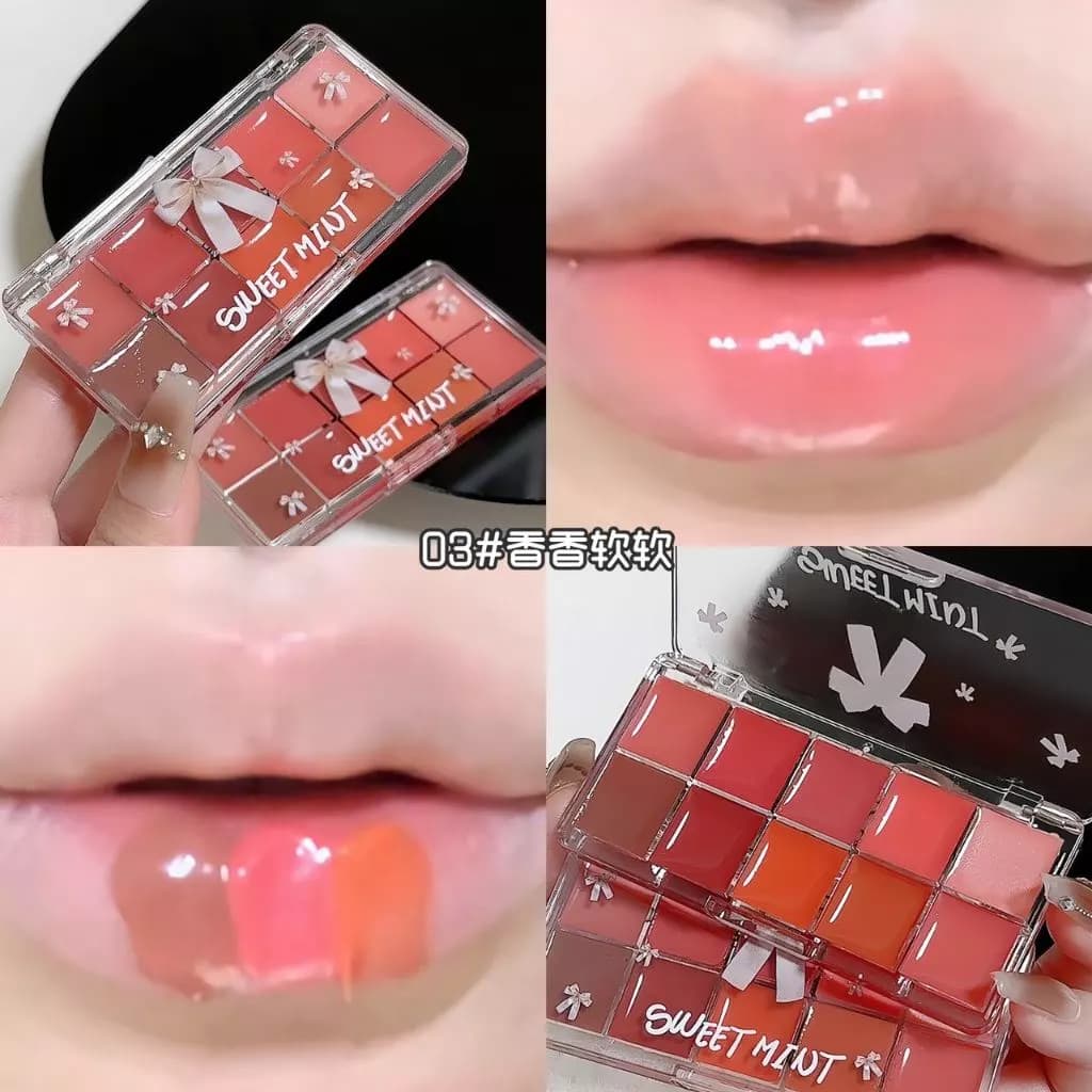 پالت لیپ گلاس ترکیبی sweet mint — تصویر ۵