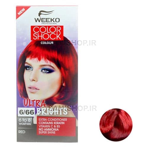 کیت رنگ موی فانتزی ویکو Color Shock ، شماره 6/66 قرمز