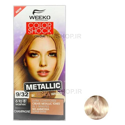 کیت رنگ موی فانتزی ویکو Color Shock ، شماره 9/32 شامپاینی — تصویر ۲