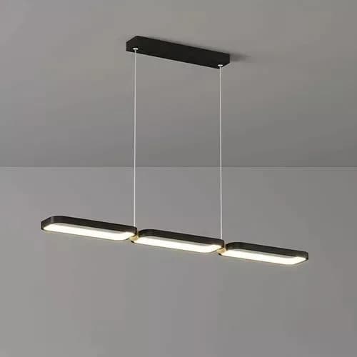 لوستر سقفی خطی مدرن بیضی 3تیکه 00668 — تصویر ۳