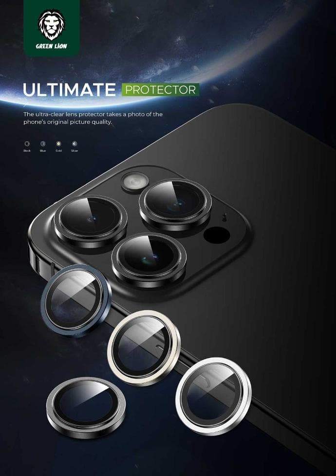 گلس لنز دوربین گرین لاین برای اپل Iphone 15promax مدل HD plus — تصویر ۷