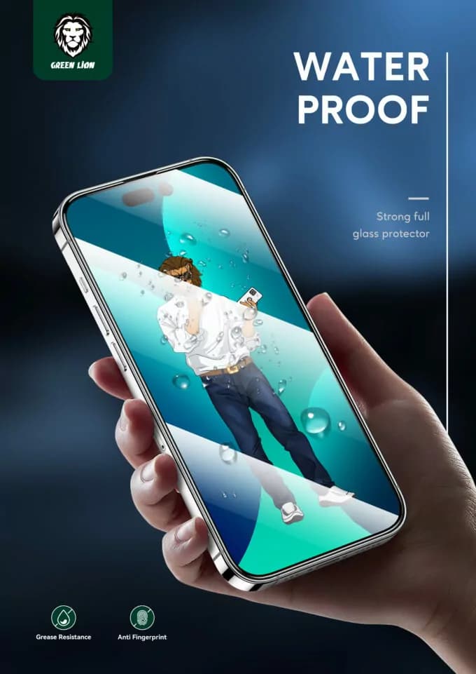 گلس گرین لاین برای اپل Iphone 13 pro max مدل Steve شفاف — تصویر ۱۲