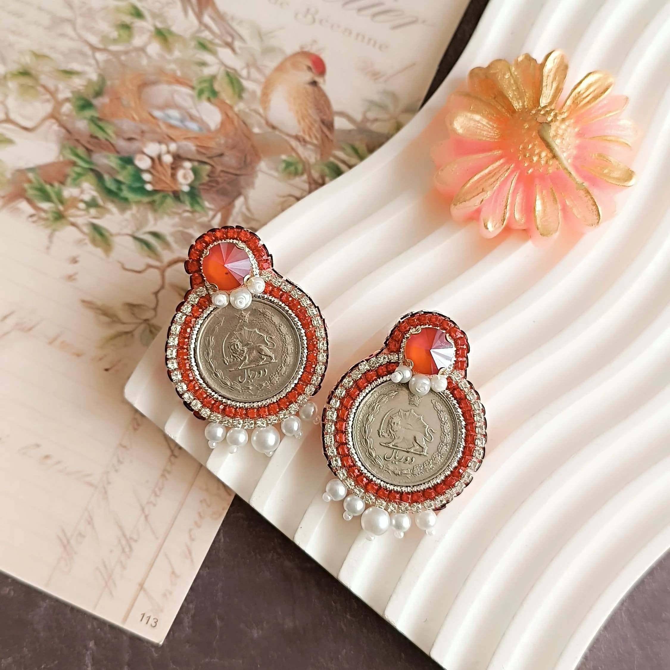 گوشواره جواهردوزی لیوآل کد 2253