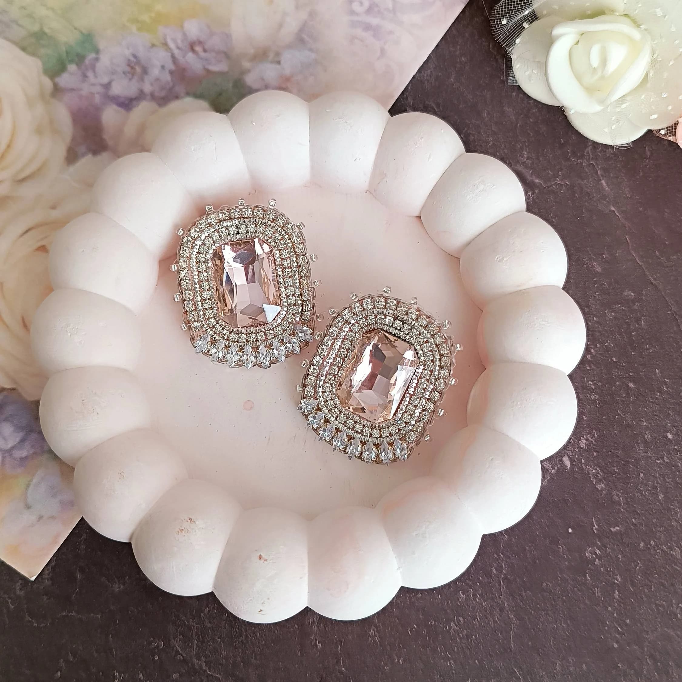 گوشواره جواهردوزی سونیا کد 2250