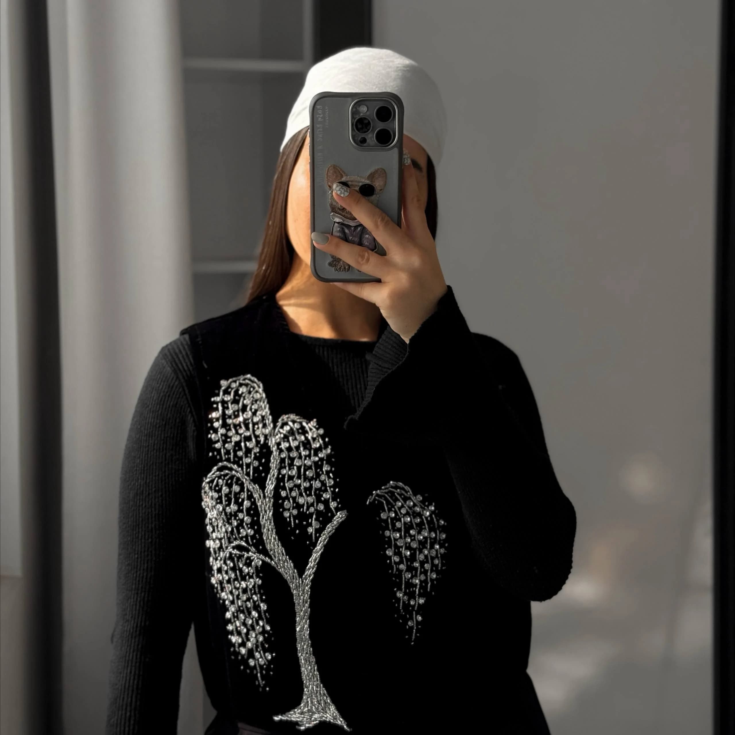 سخمه یقه راستا بید مجنون کد 1259 — تصویر ۳