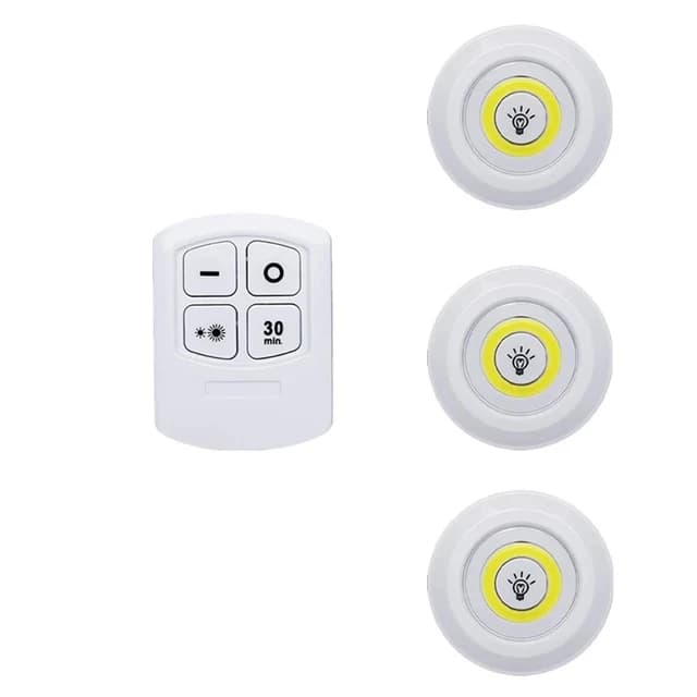 چراغ LED زیر کابینتی ریموت دار – بسته ۳ عددی