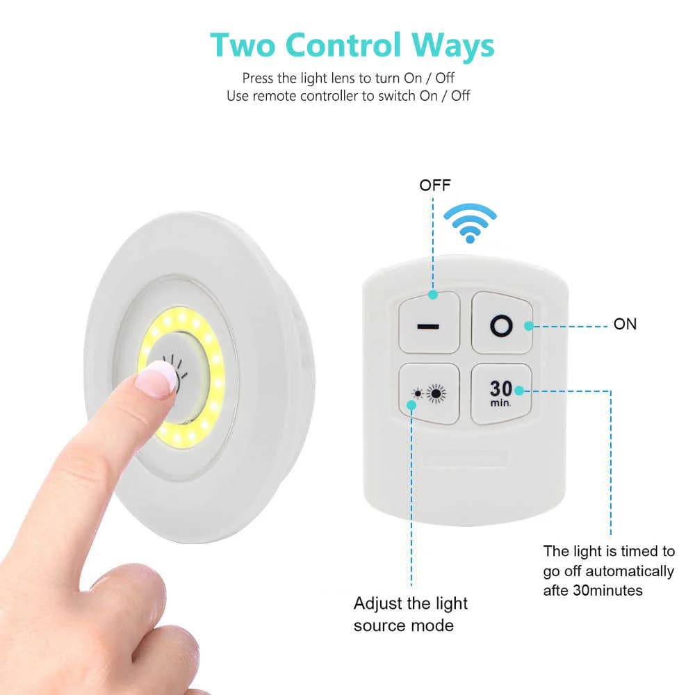 چراغ LED زیر کابینتی ریموت دار – بسته ۳ عددی — تصویر ۲