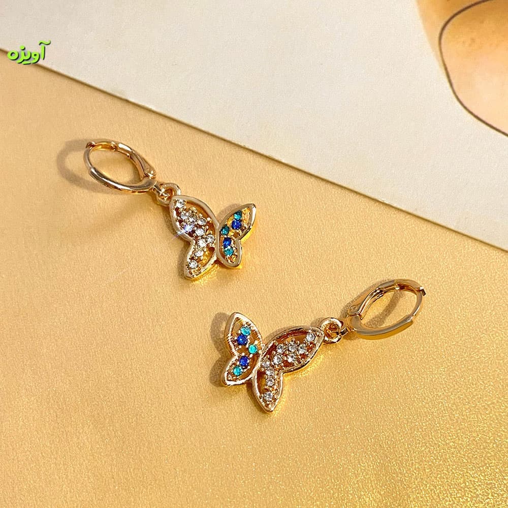 گوشواره پروانه کوچولو کد 1086 — تصویر ۷