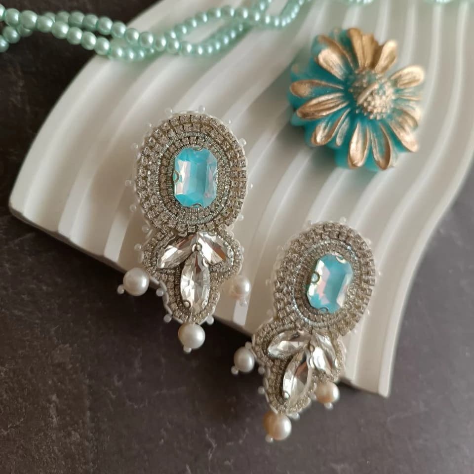 گوشواره جواهردوزی کد 2221