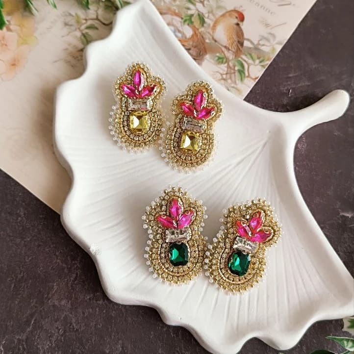 گوشواره جواهردوزی کد 2217