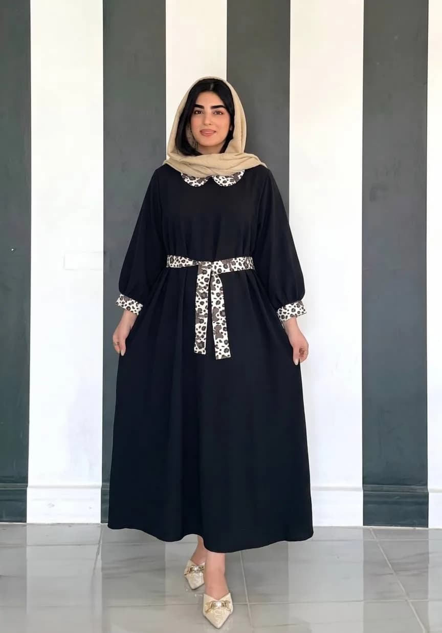 مانتو پیراهنی نوار پلنگی — تصویر ۸