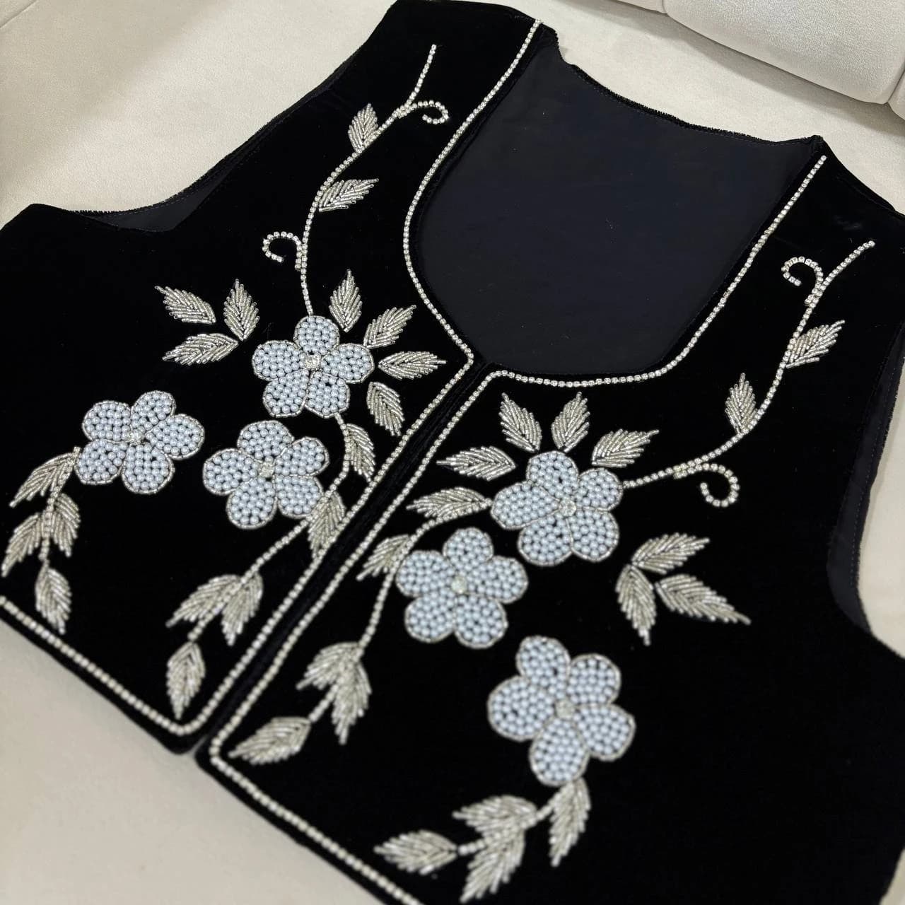 سخمه جواهردوزی هانی گل سفید کد 1237 — تصویر ۷