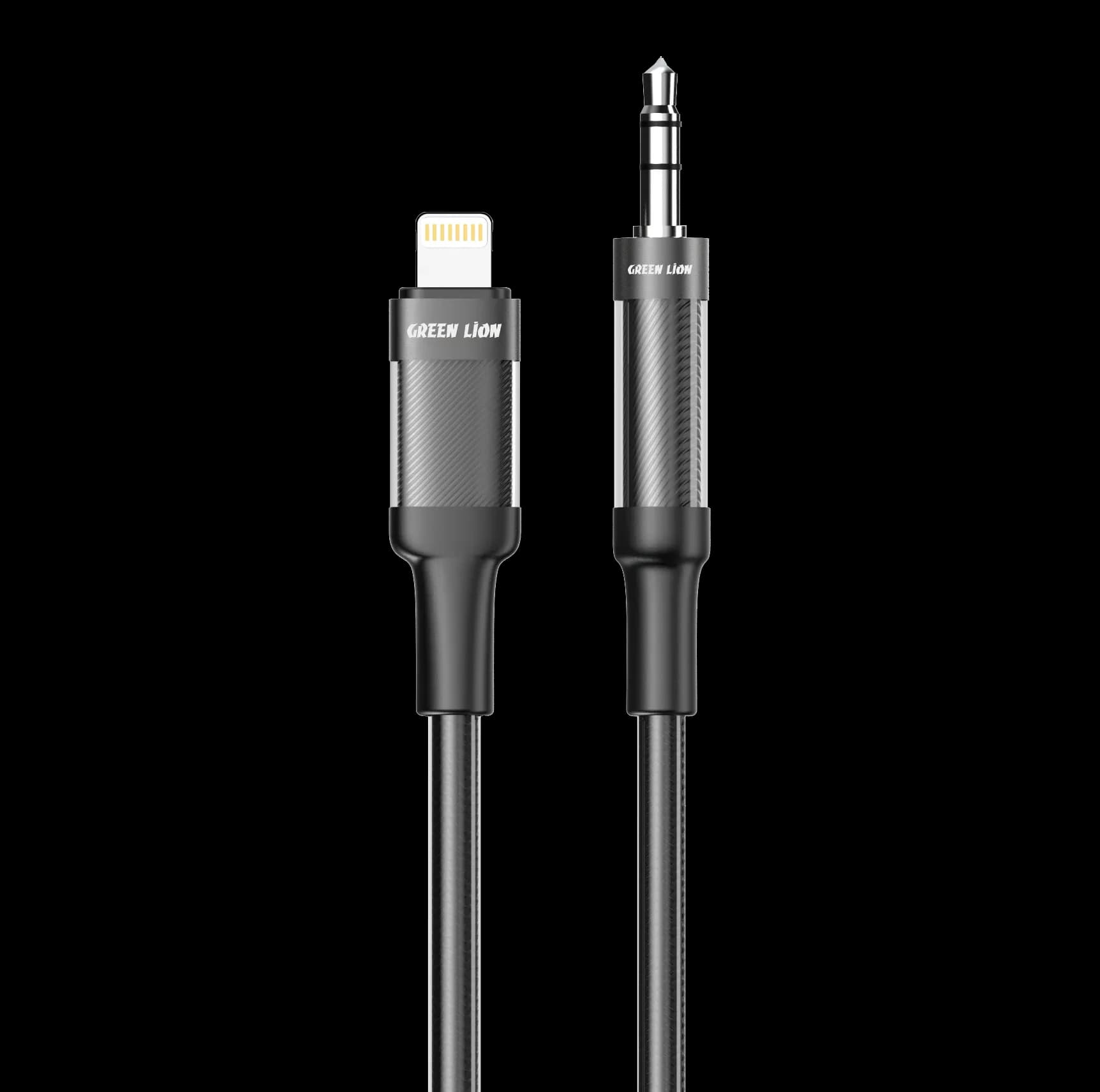 کابل Green Lion Lightning to AUX Braided Cable 1M — تصویر ۳