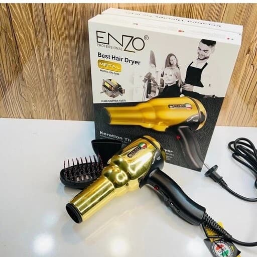 سشوار انزو حرفه ای بدنه استیل سالنی ENZO 2999 — تصویر ۸