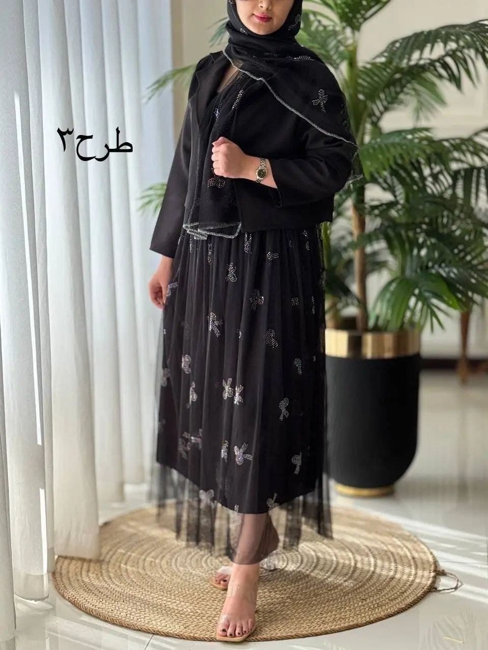 ست سه تیکه نگین ( کت و دامن و شال) — تصویر ۲
