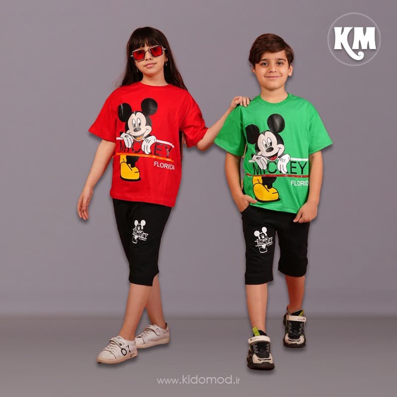 تیشرت شلوارک اسپرت طرح MickeyMouse — تصویر ۳