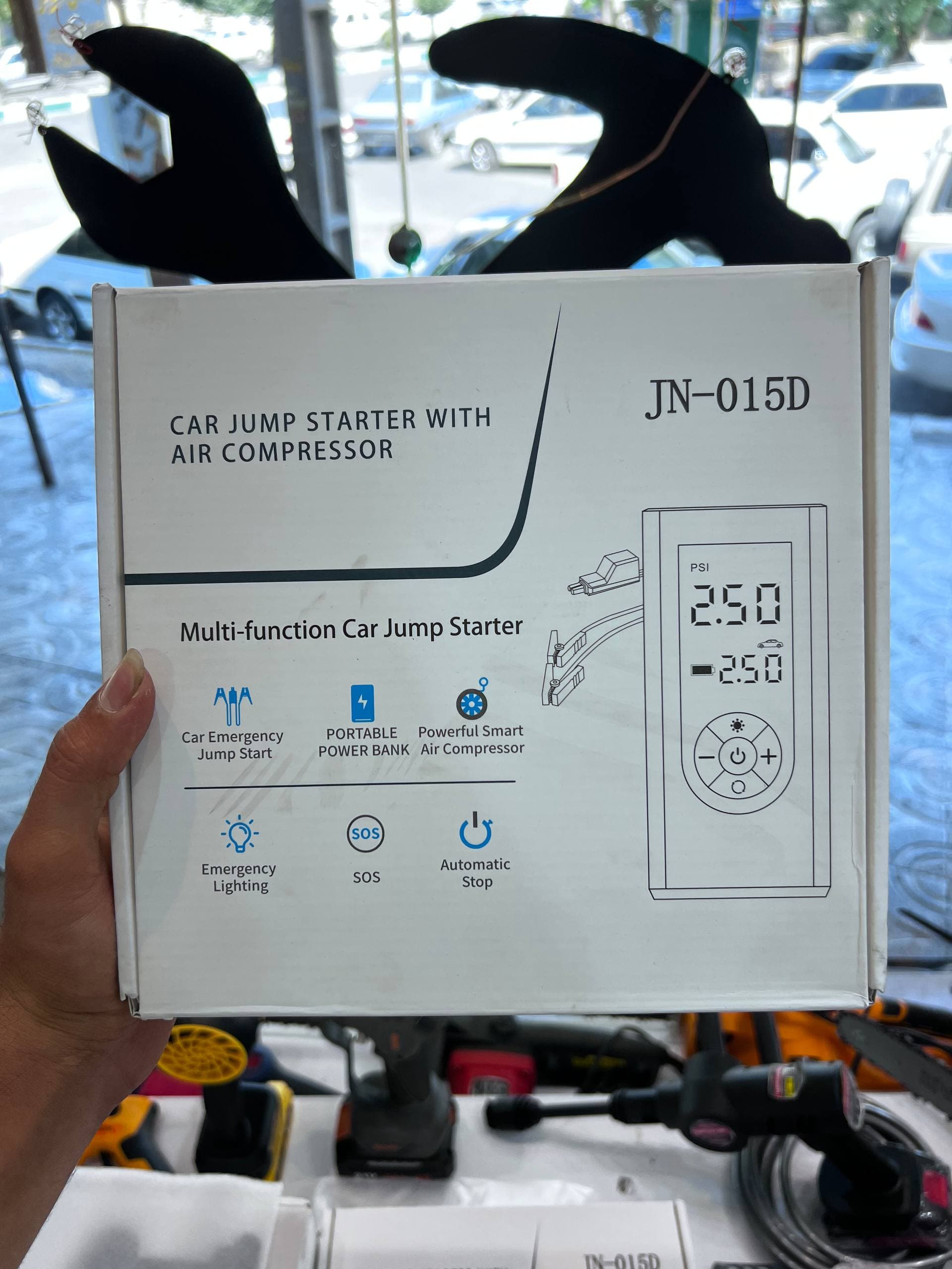 جامپ استارتر و پمپ باد مدل JN-015D — تصویر ۷