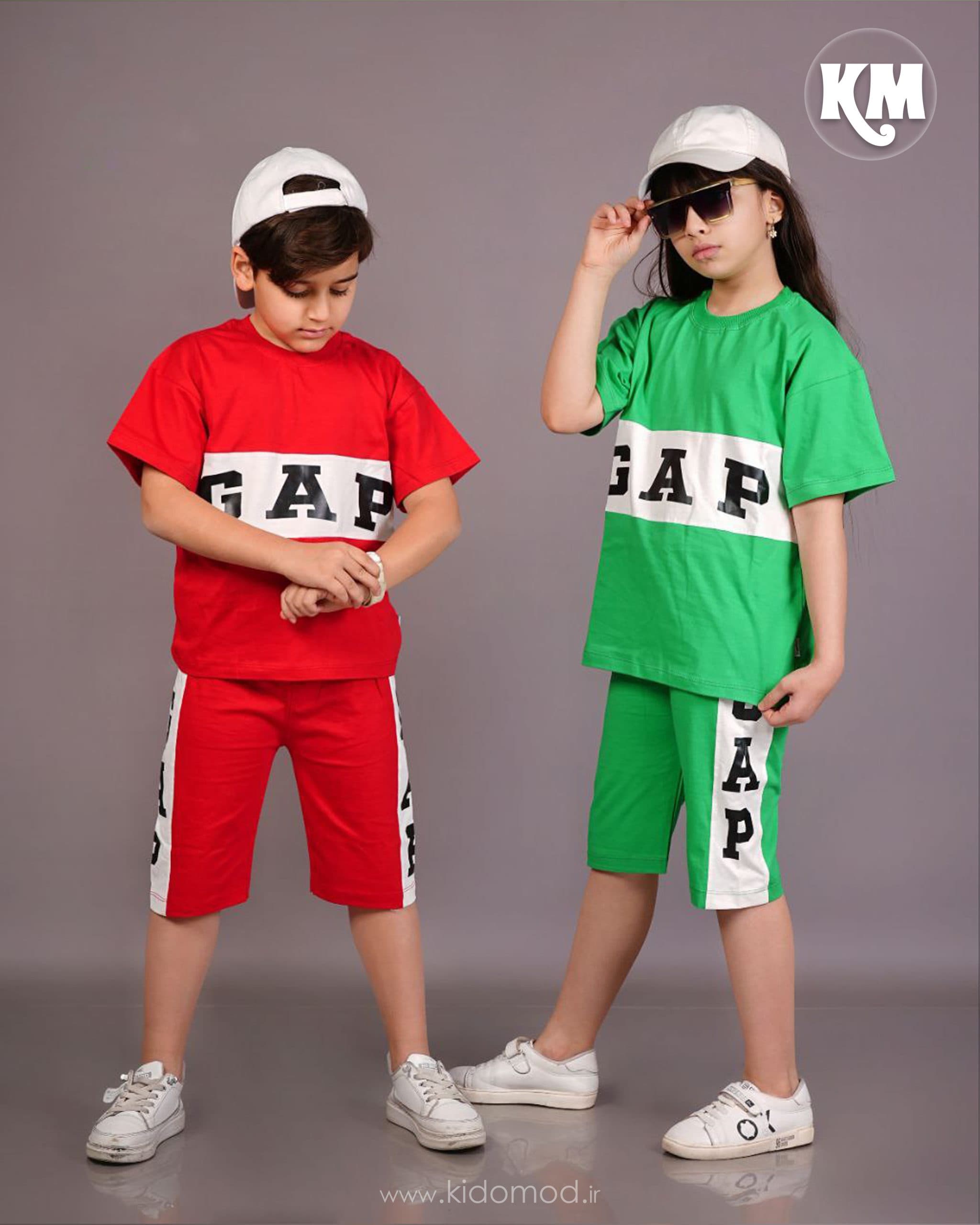 تیشرت شلوارک اسپرت طرح GAP — تصویر ۳
