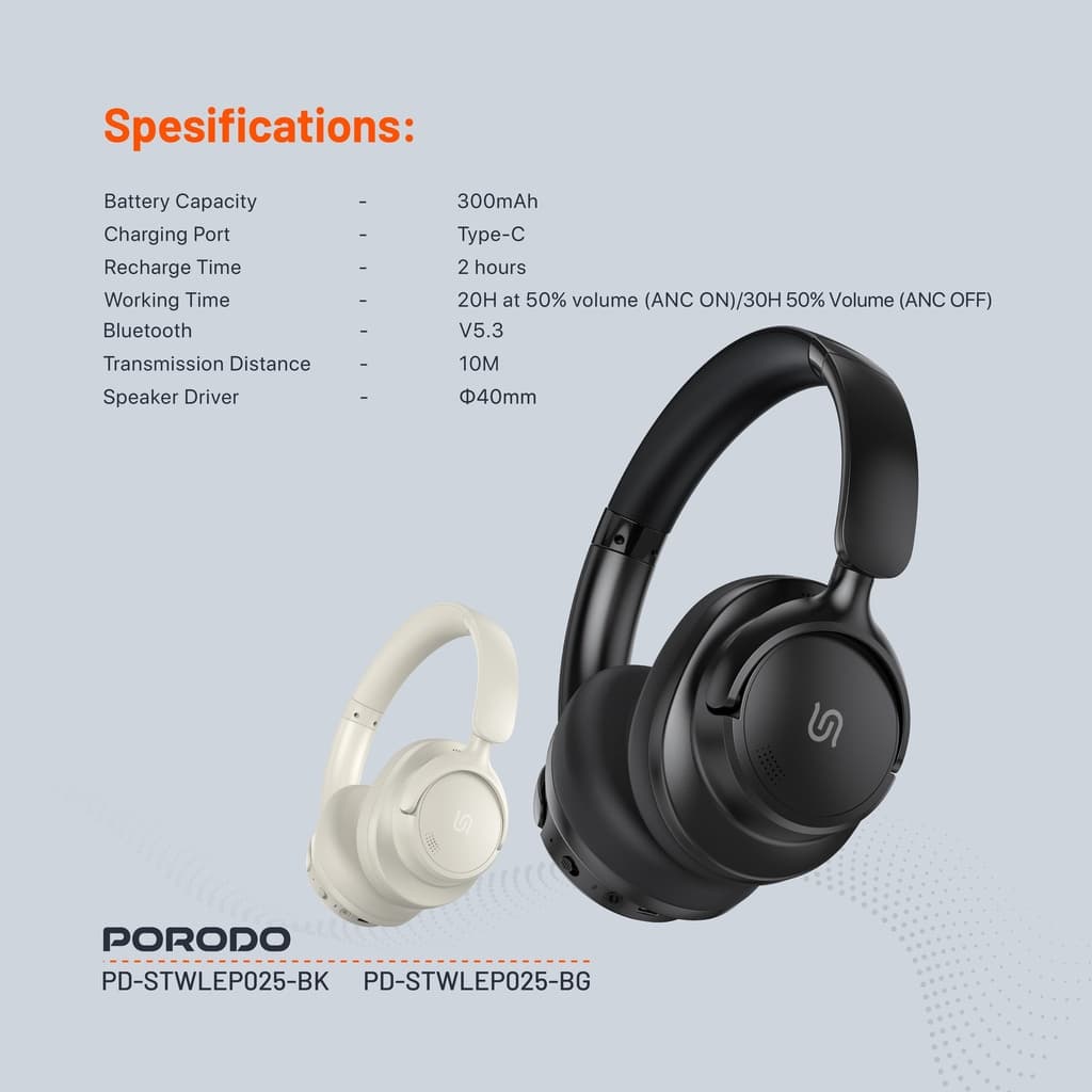 هدفون بی‌سیم حذف نویز پورودو مدل Soundtec Zen — تصویر ۳