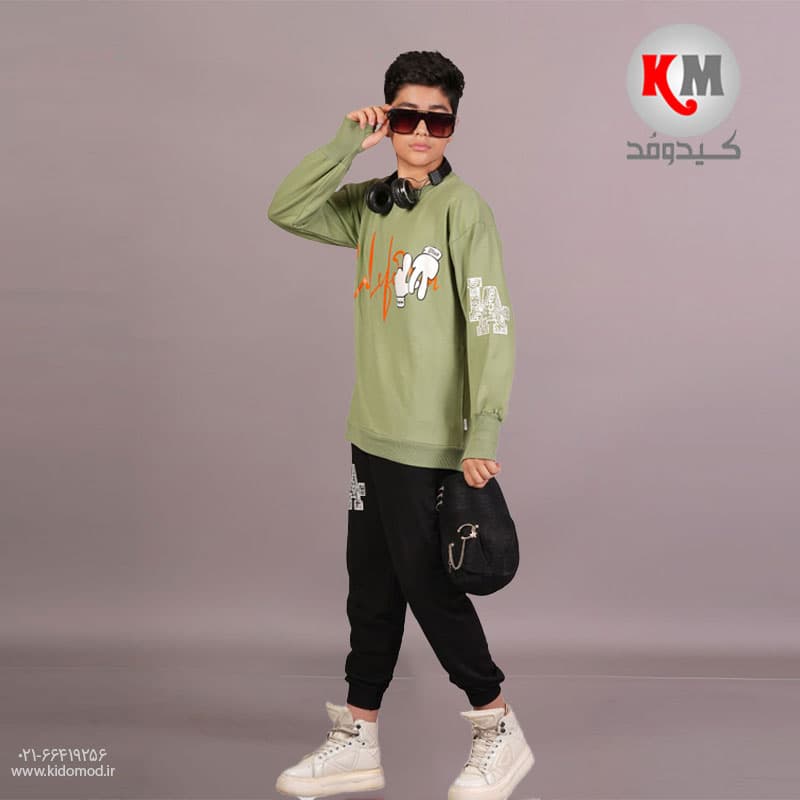 بلوز شلوار پسرانه طرح LA — تصویر ۴