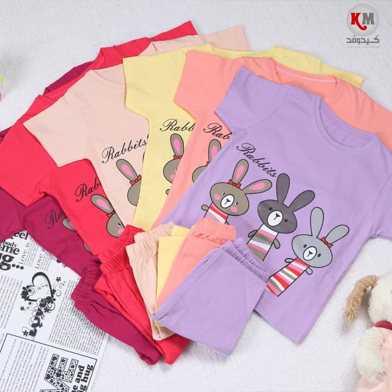 تیشرت شلوارک دخترانه Rabbit — تصویر ۲